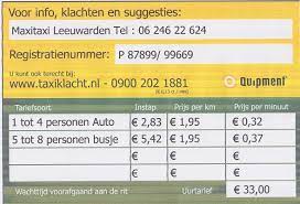 taxi prijzen